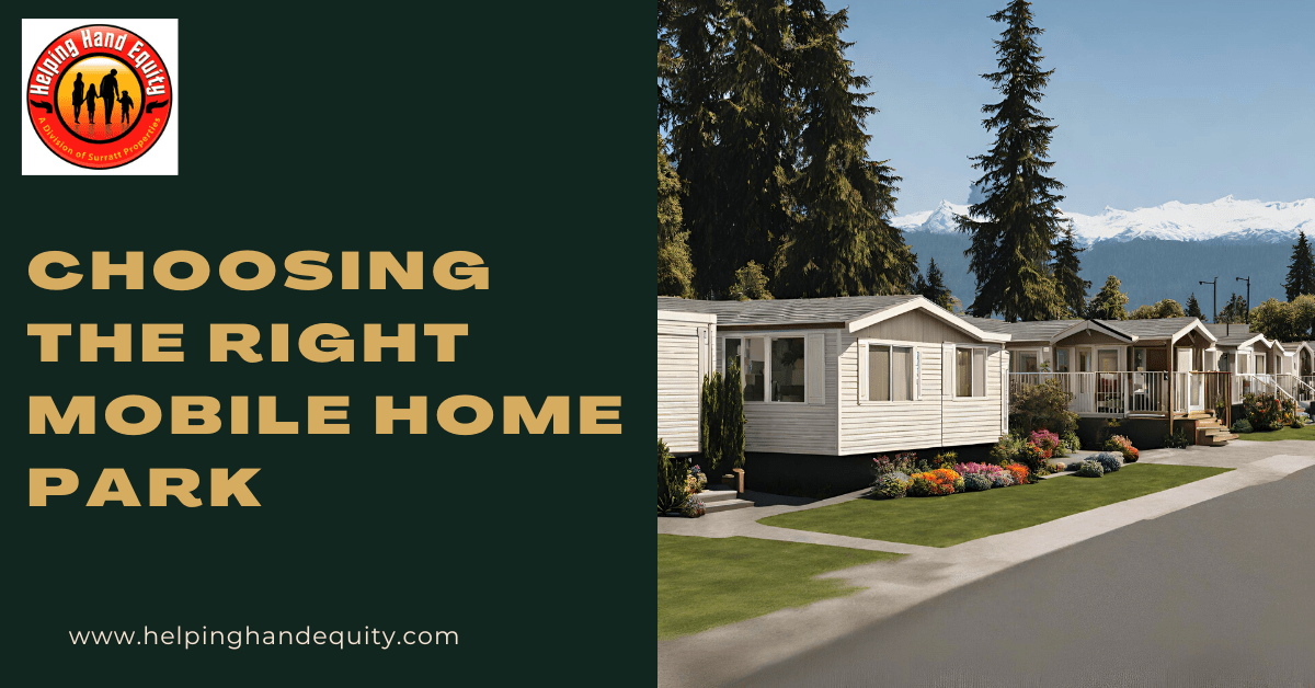 choosing the right mobile home park